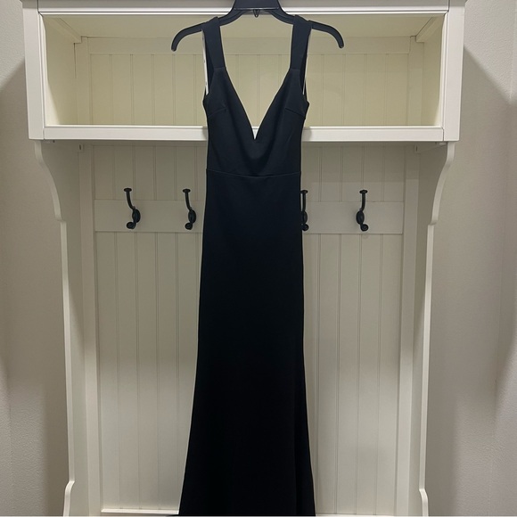 Lulus Alluring Temptation Black Backless Ruched Mermaid Maxi Dress - Size XS - Picture 4 of 5